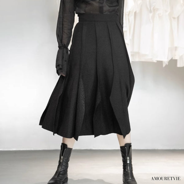 プリーツロングスカート スタイリッシュ モダン スマート /レディース モレビー|モード系ファッションブランド